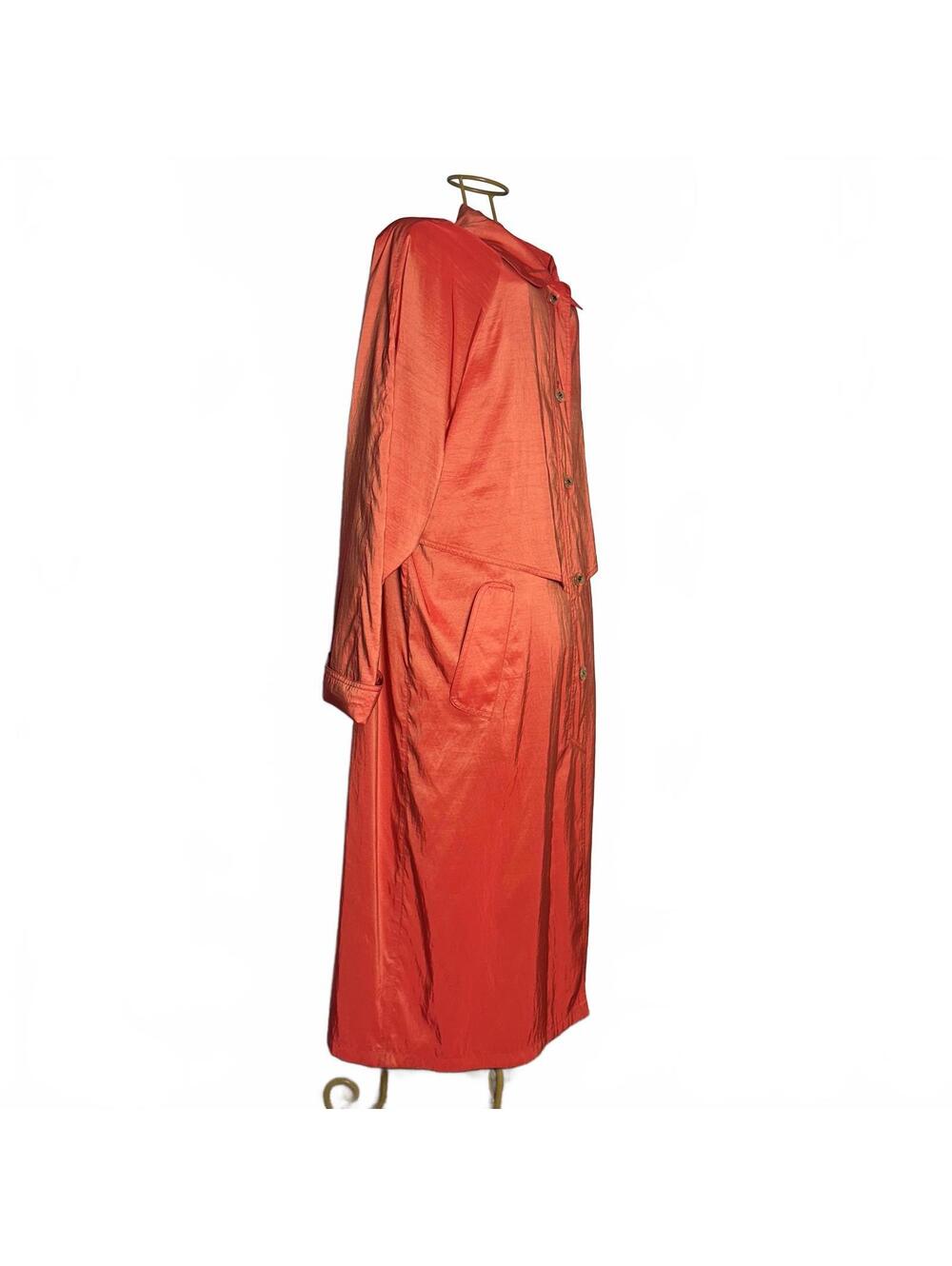 Vintage Jones New York Metallic Raincoat – Luxe Statement Trench (Made in USA) - Picture 3 of 9